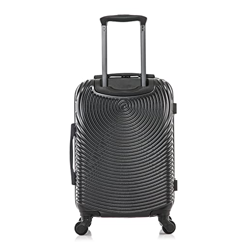 DUKAP INCEPTION Luggage with Spinner Wheels | Durable Lightweight Hardshell Suitcase, Travel Bag with Handle and Trolley, 20-Inch Carry On Small Luggage | Black - color: Black, size: 20 Inch