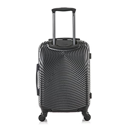 DUKAP INCEPTION Luggage with Spinner Wheels | Durable Lightweight Hardshell Suitcase, Travel Bag with Handle and Trolley, 20-Inch Carry On Small Luggage | Black - color: Black, size: 20 Inch