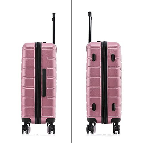 InUSA TREND Luggage with Spinner Wheels | Durable Lightweight Hardshell Suitcase,Travel sets with Handle and Trolley | (20in, 24in, 28in) 3 Piece Set | Rose Gold - color: Rose Gold, size: 3-Piece Set (Carry-on, Medium, Large)