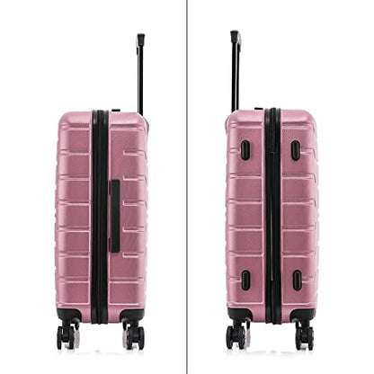 InUSA TREND Luggage with Spinner Wheels | Durable Lightweight Hardshell Suitcase,Travel sets with Handle and Trolley | (20in, 24in, 28in) 3 Piece Set | Rose Gold - color: Rose Gold, size: 3-Piece Set (Carry-on, Medium, Large)
