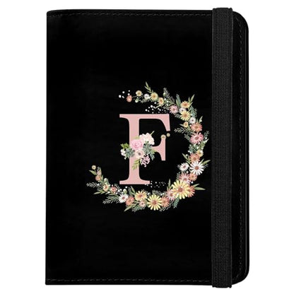 Cute Passport Holder and Holder Combo Passport Cover with RFID Blocking Women Men Compatible Wallet Credit Card Protector (Black-F) - color: Black-F