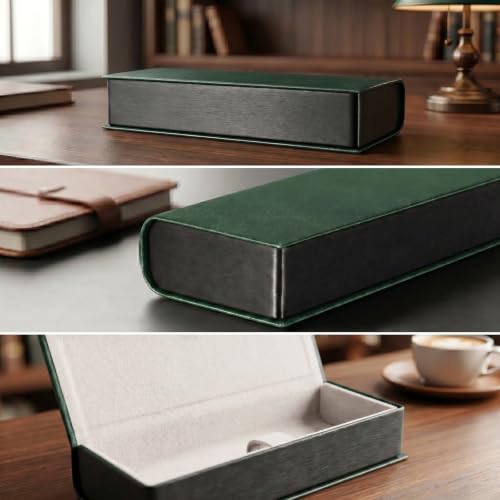Vemiss Hard Shell Eyeglass Cases, Lightweight Portable Glasses Case for Women Men - color: F-green