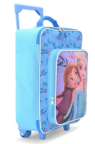 Fast Forward Frozen Girls Luggage 16" Soft Side Wheeled Pilot Case- Rolling Suitcase 16x12x5 - color: Frozen 16"