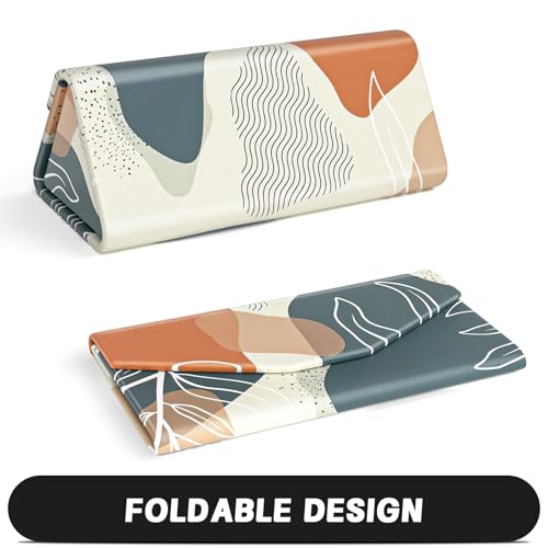 Sunglasses Case, Foldable Glasses Case, Magnetic Hard Shell Folding Holder - color: Boho Leaf, style: 2 Pcs