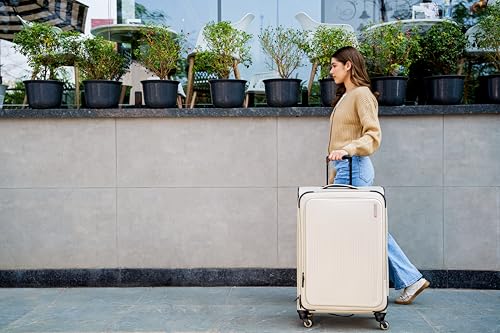 Sharper Image Odyssey 29" Expandable 8-Wheel Spinner Large Checked Luggage Suitcase, Abbey Stone - color: Abbey Stone, size: Large Checked