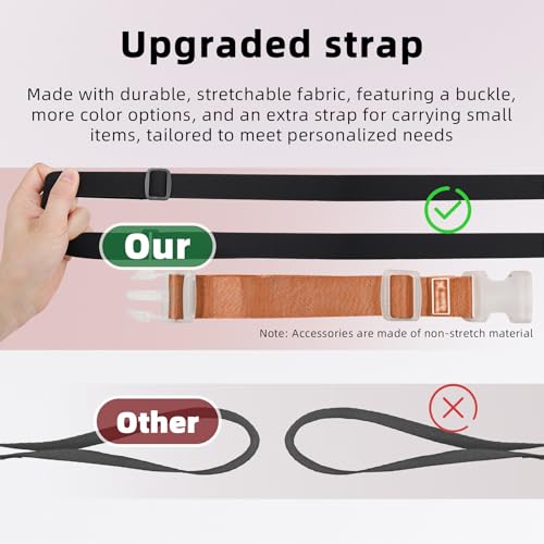 Luggage Straps Bag Bungees, Adjustable TSA-Approved – High Elastic Suitcase Belt for Securing Carry-On (1 Pack Brown) - color: S-Brown