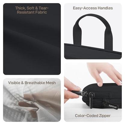 EPICKA TripCozy Compression Packing Cubes, 4 Set, Dark Grey - color: Dark Grey, size: Set of 4