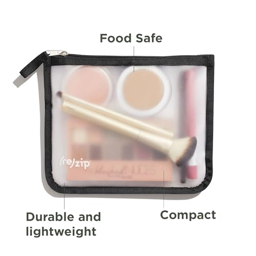 (re)zip Reusable Zippered Travel Organizer, Lightweight, 9-Piece, Black - size: 9 piece