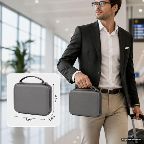 GWCASE Ring Organizer Box, 42-Slot Hard Shell Case, Holds 50+ Pieces, Gray - color: charcoal gray
