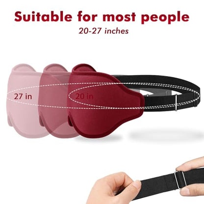 Sleep Mask for Men and Women, Lash Extensions 3D Eye Mask, Red - color: Red