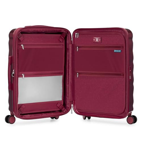 Traveler's Choice Edinburgh II Hardside Spinner Luggage, TSA Lock, Red, 25" Medium - color: Red, size: 25" Medium