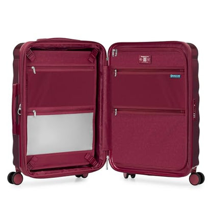 Traveler's Choice Edinburgh II Hardside Spinner Luggage, TSA Lock, Red, 3 Piece Set (21/25/29) - color: Red, size: 3 Piece Set (21/25/29)
