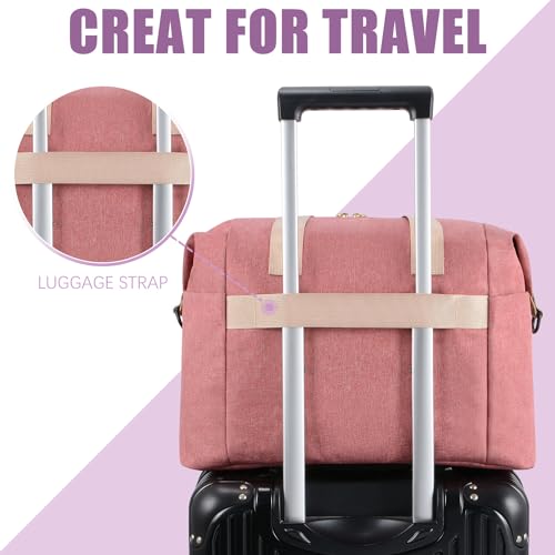 Tuwubi Diaper Bag Tote,Baby Diaper Bag with Pacifier Case - color: Pink, size: Large