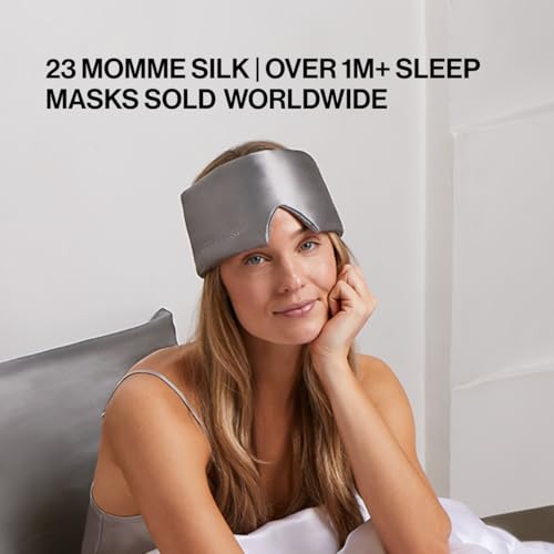Dore & Rose Deep Sleep Mask, 100% Pure Silk Eye Mask for Sleeping - color: Charcoal