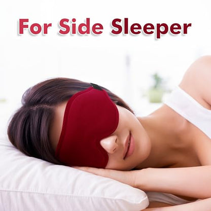 Sleep Mask for Men and Women, Lash Extensions 3D Eye Mask, Red - color: Red