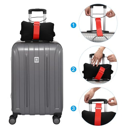 PATIKIL Luggage Straps Bag Bungee, 2 Pcs Suitcase Straps Adjustable Belt for Add a Bag Easy to Travel Elastic Strap Belt Handle Handbag Backpack, Grey Orange - color: Gray-Orange