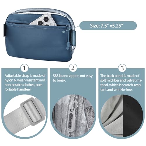 Clear Fanny Pack Stadium Approved Samll Waist Bag - color: Blue