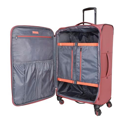 Sharper Image Odyssey 2-Piece Set (21.5" & 29") Expandable 8-Wheel Spinner Carry On and Large Checked Luggage Set, Dusty Cedar - color: Dusty Cedar, size: 2-Piece Set