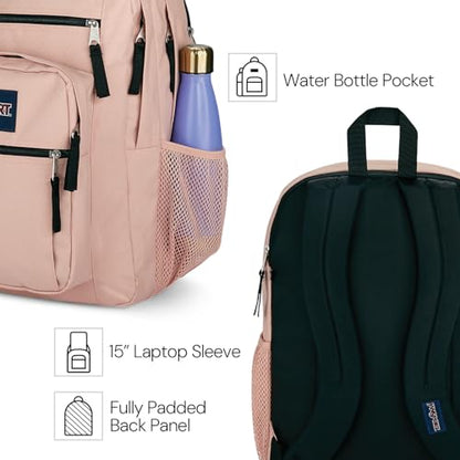 JanSport Laptop Backpack - Computer Bag with 2 Compartments, Ergonomic Shoulder Straps, 15” Laptop Sleeve, Haul Handle - Fluttering Fields - color: Fluttering Fields