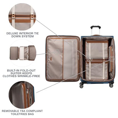 Travelpro Platinum Elite Checked Luggage Spinner, Coastal, 29-Inch - color: Coastal Blue, size: Checked-Large 29-Inch