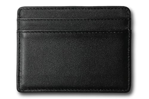 Minimalist Wallet for Men & Women – Ultra Slim Credit Card Holder Small Front Pocket Wallet – Compact, Thin, Lightweight Design - style: 4-card (Black)