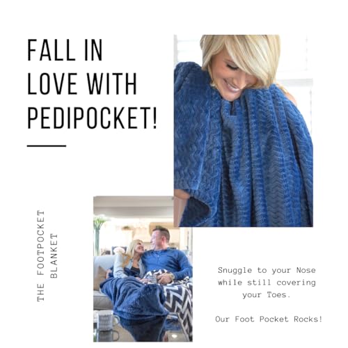 PediPocket Patented 50x70 Lt Marvelous Midnight Foot Pocket Blanket - color: Light Marvelous Midnight