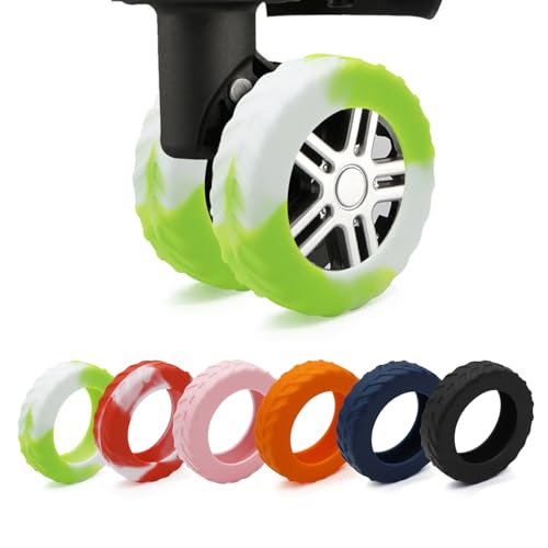 Luggage Wheel Covers Anti Dust & Scratch, For 2-2.4" wheels, Gradient Green - color: Gradient Green