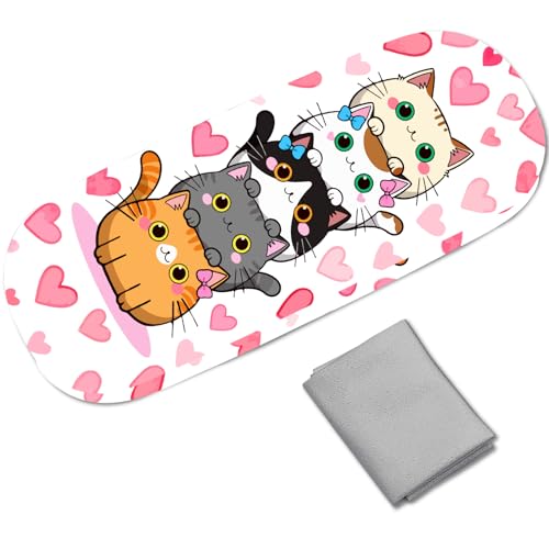 CREATCABIN Glasses Case Hard Shell Leather Eyeglasses Cases Sunglasses Holder Portable Travel Spectacle Pouch Storage Clamshe - style: Cat 1