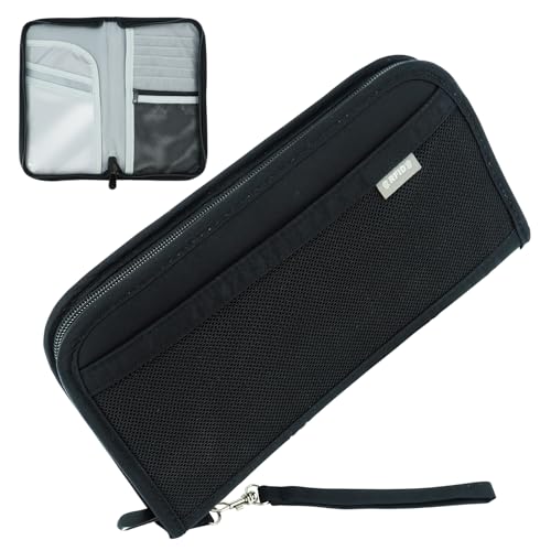 Fosmon Family Passport Holder, RFID Block Travel Document Organizer, Black - color: Black