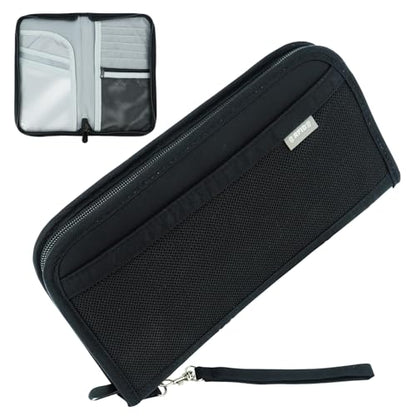 Fosmon Family Passport Holder, RFID Block Travel Document Organizer, Black - color: Black