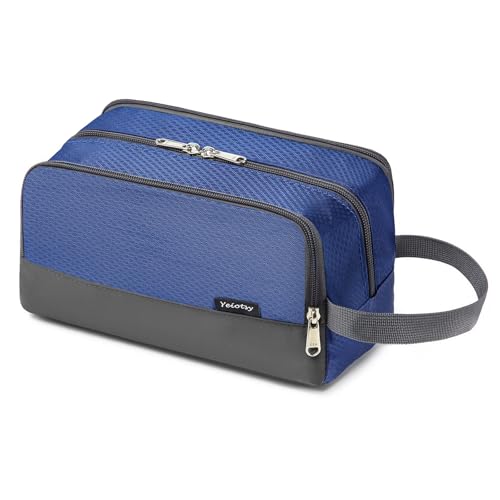 Yeiotsy Toiletry Bag - Travel Dopp Kit with Mesh Pockets, Compact Organizer for Gym, Camping, Hiking (Sapphire) - color: Sapphire