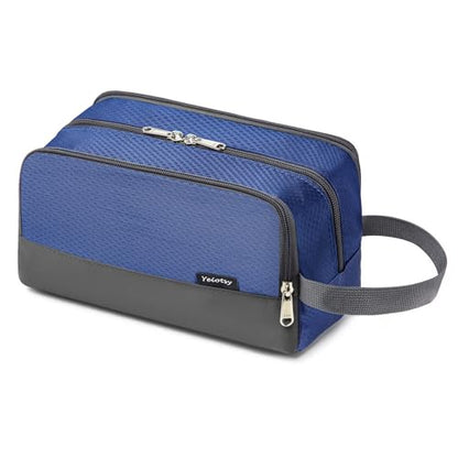 Yeiotsy Toiletry Bag - Travel Dopp Kit with Mesh Pockets, Compact Organizer for Gym, Camping, Hiking (Sapphire) - color: Sapphire