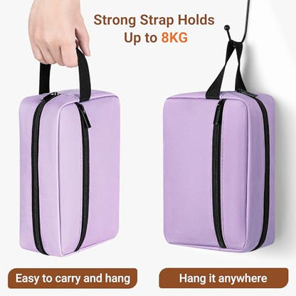 Elviros Hanging Toiletry Bag, Lightweight Dopp Kit, Small, Lavender Purple - color: Lavender Purple, size: Small