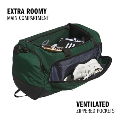 adidas Defender 5 Duffel Bag for Sports, Gym and Travel, Team Dark Green, OSFA - color: Team Dark Green/Medium 59L, style: Medium 59l