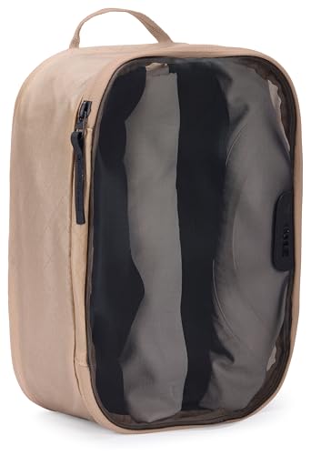 Thule Packing Cube, Size Small, Transparent Fabric, Organize Essentials, Easy to Pack, YKK Zippers - color: GENTLE BEIGE, size: Small, style: Single