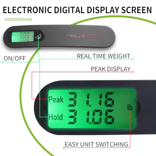 Archery Bow Scale Recurve/Compound Bow Draw Weight 50LBS Peak/Hold kg/lb Conversions Digital LED Display