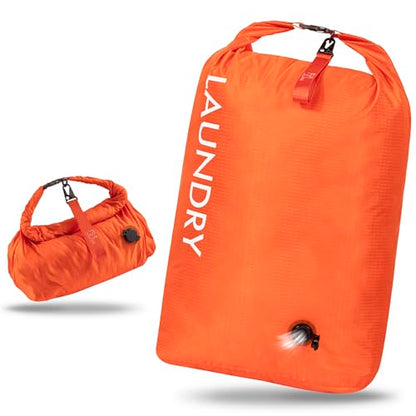 Travel Laundry Bag, Vacuum Compression Dirty Clothes Travel Bag - color: Orange, size: Large