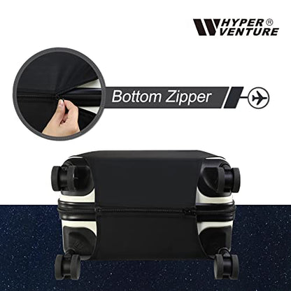 HYPER VENTURE Travel Luggage Cover Suitcase Protector Fits 31-32 Inch, XL - color: Black, size: XL