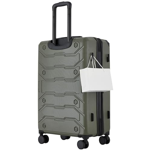 Wrangler ATG Trailway Expandable Hardside Luggage, Winter Moss, 22" Carry-On - color: Winter Moss