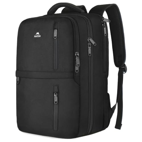 MATEIN Travel Backpack with Shoe Compartment, 40L Travel Backpack Carry On - color: Black, size: X-Large