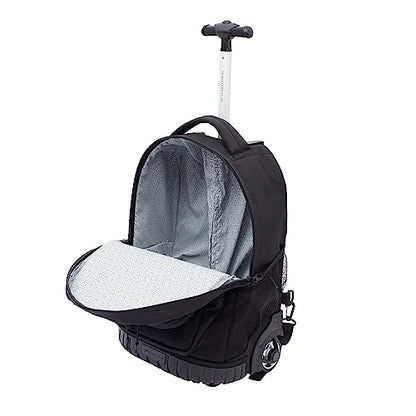 Travelers Club 18" Rolling Backpack with Shoulder Straps, Black - color: Black, size: 18 Inch