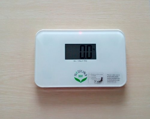 600 Super Mini Travel Bathroom Scale, 330 lb, Off-White - color: White