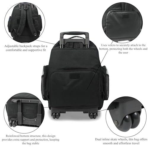 World Traveler Transworld 22-Inch Carry-On Rolling Backpack - Grey - color: Grey
