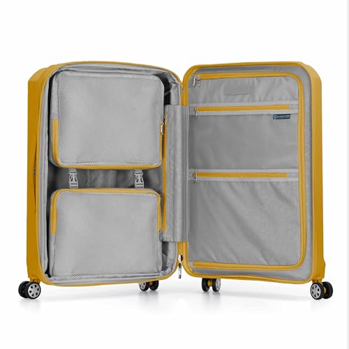 Traveler's Choice Pagosa Hardshell Expandable Luggage with Spinner Wheels, Yellow, 27-Inch Medium - color: Yellow, size: 27-Inch Medium