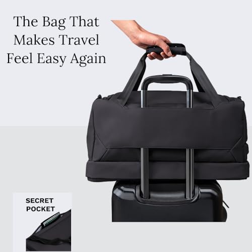 Knack Expandable Travel Duffel Bag, 35L-48L, 4-5 Day - color: Midnight Black, style: Travel Duffel