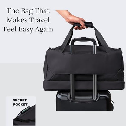 Knack Expandable Travel Duffel Bag, 35L-48L, 4-5 Day - color: Midnight Black, style: Travel Duffel