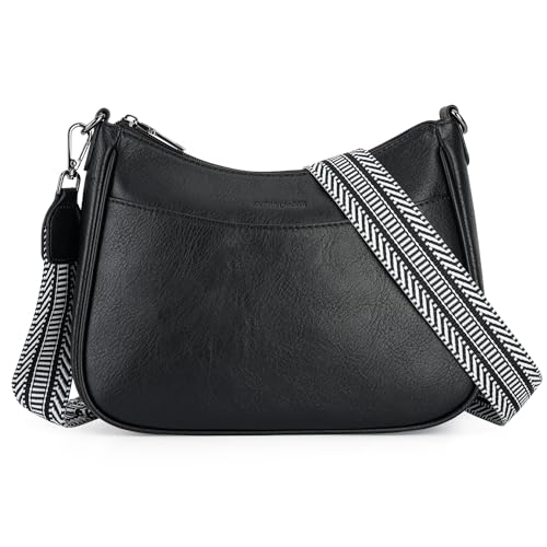 APHISON Trendy Leather Crossbody Purse, Women's Shoulder Handbag - color: Black2