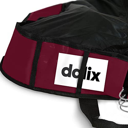 Dalix 60" Foldable Garment Bag Suits Cover Dresses w Front Pocket - color: Maroon