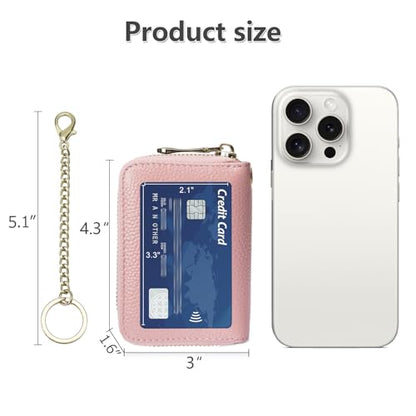 imeetu Rfid Credit Card Holder, Businese Card Case, Wallet for Women Men - color: Max - Pink