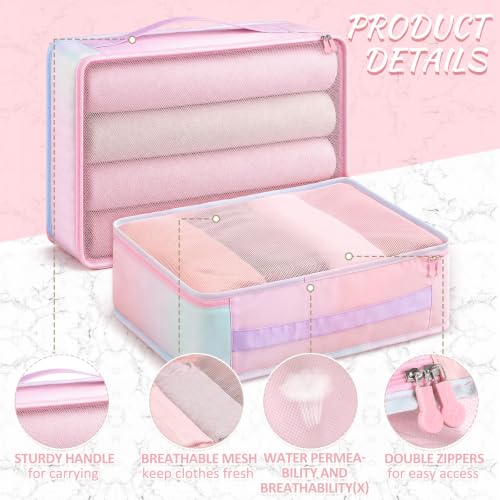 Silkfly 8 Pcs XL Packing Cube for Travel Luggage,Simple,Pastel - color: Pastel, size: Simple